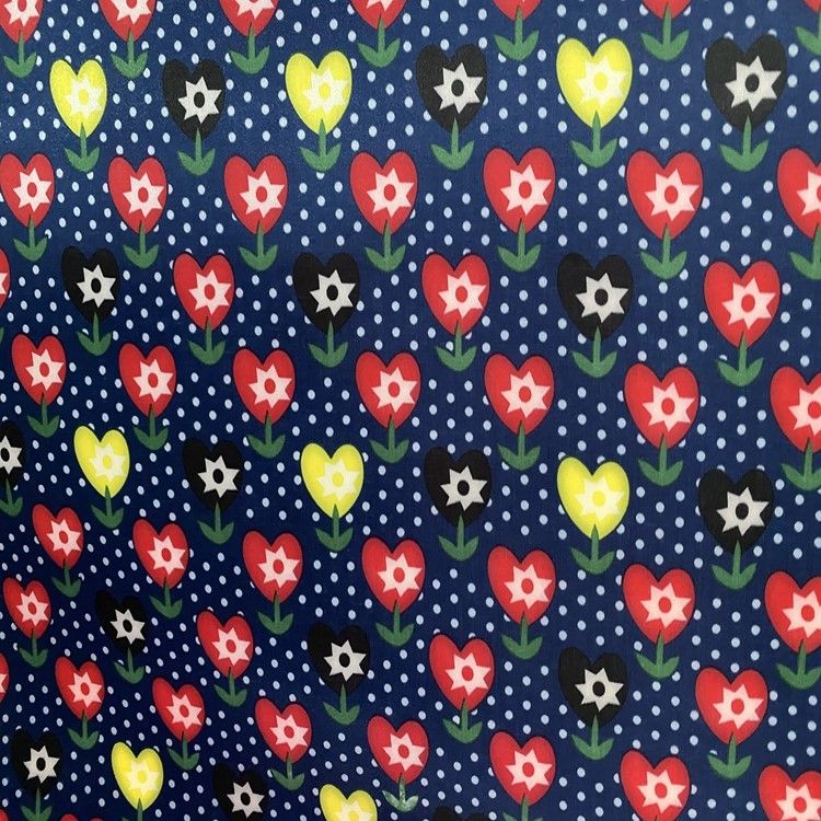 The color-printed series features 100% polyester fabric with a bottom PVC foam for printed heart saplings Application Scenario