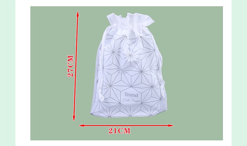 厂家现货 双层磨砂pe拉绳袋 EVA塑料包装袋打底袜T恤服装抽绳束口详情图3