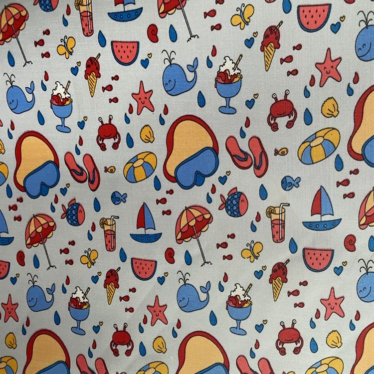 The Sedin printing series features 100% polyester fabric with PVC foam at the bottom for fashionable summer items Application Scenario