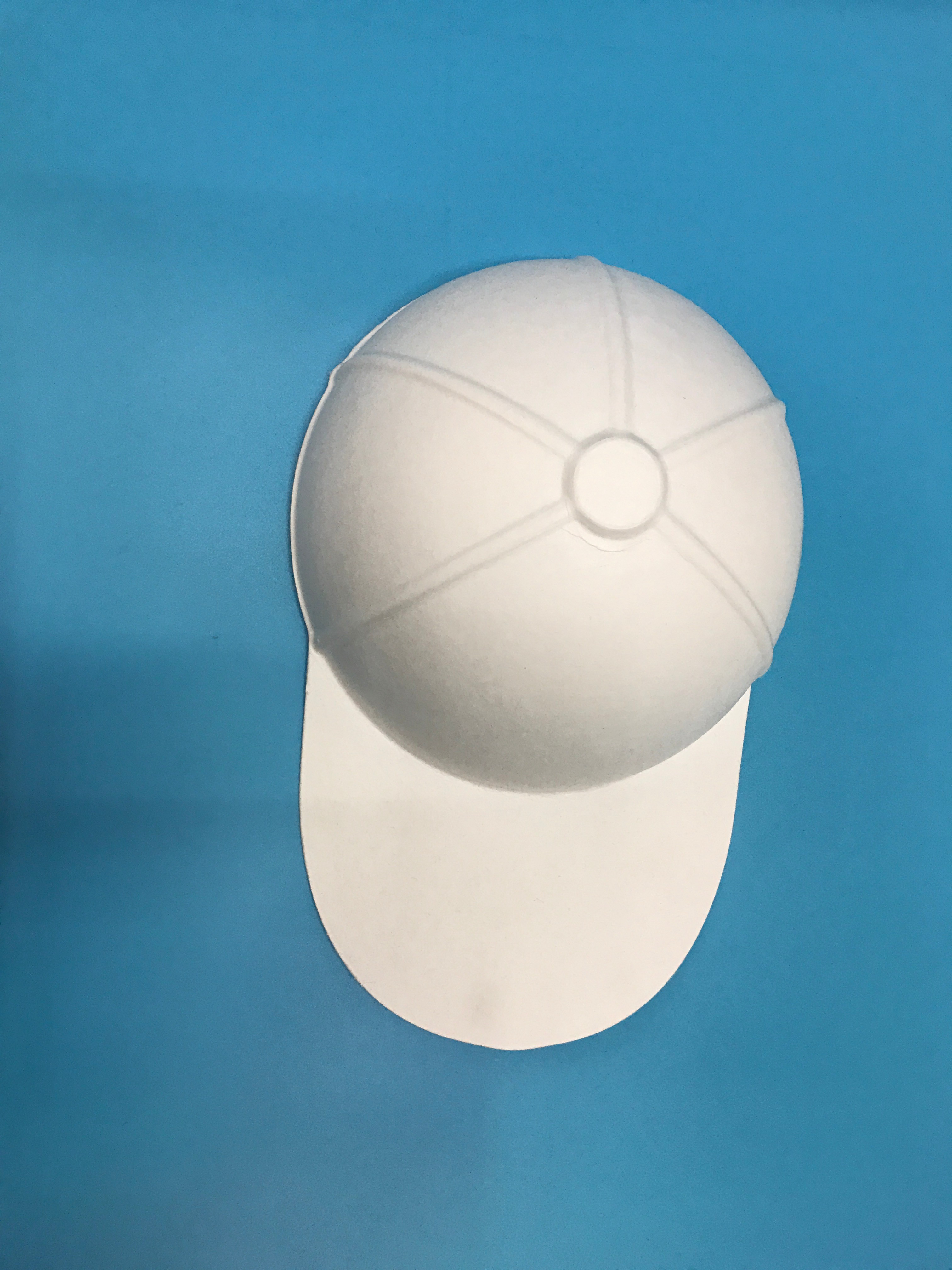 一次性DIY纸浆白色帽子棒球帽儿童绘画涂色玩具详情图1