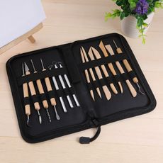 批发 14件套陶泥工具黑包 软陶黏土雕塑组合工具套装 美术用品