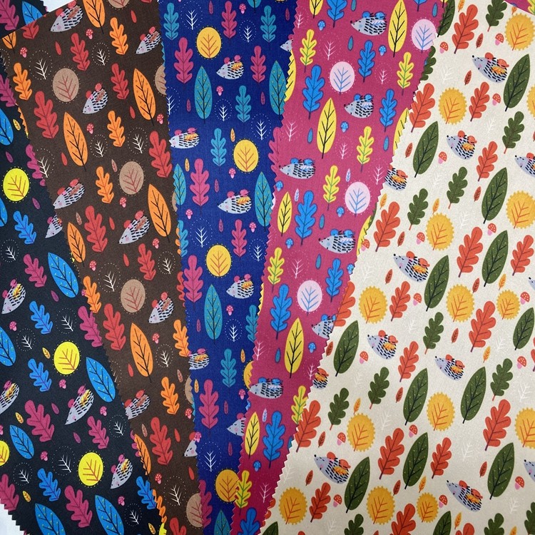 The Seding printing series features 100% polyester fabric with PVC foam at the bottom for the forest night scene detail image 5