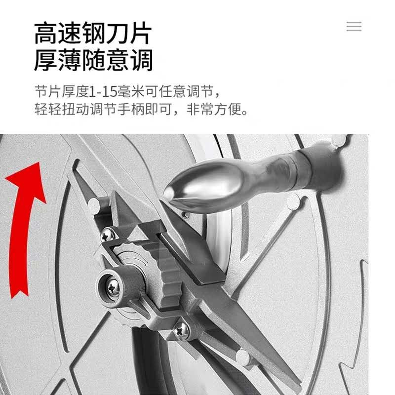 Stainless steel fruit and Chinese medicine slicer for commercial and household use, manual frozen meat, small potatoes, medicinal materials, lemons and vegetables detail image 3