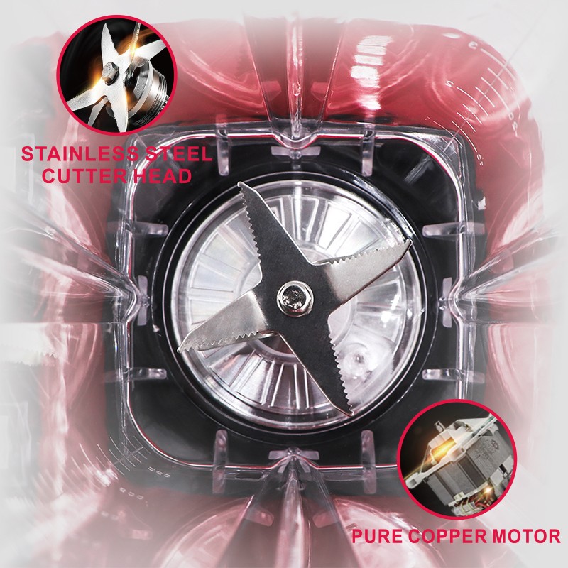 European standard 2.0L household and commercial 6-speed adjustable food processor, fruit and vegetable juicer, blender R.2801 detail image 2