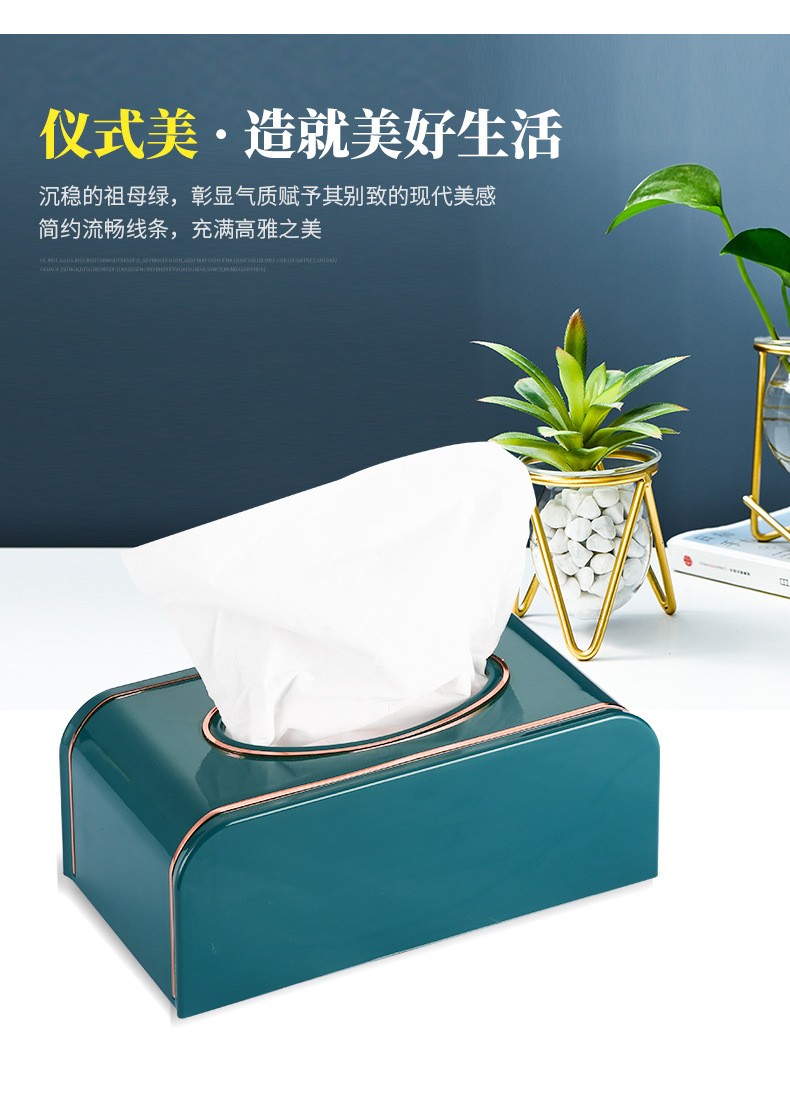 酒店民宿客房抽纸盒北欧客厅用抽纸盒多色可选一体成型ABS详情图3