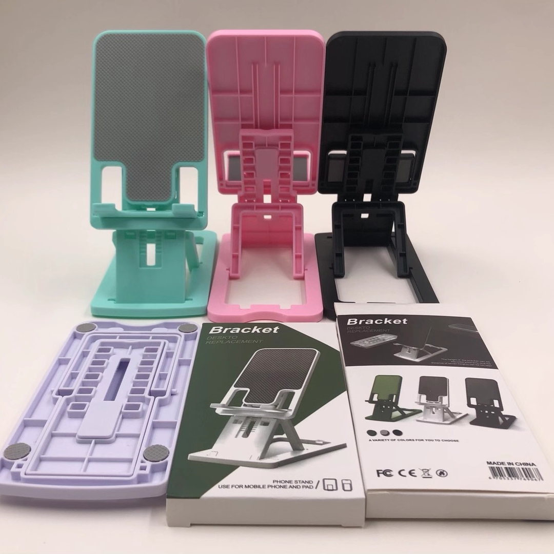 Stretch folding mobile phone stand four colors black white pink green