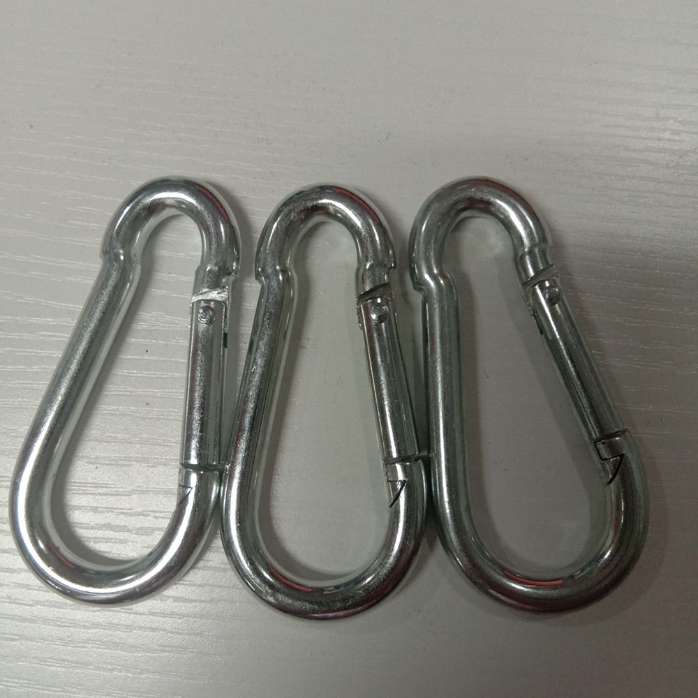 Spring hook, hoist buckle, climbing buckle, galvanized spring hook, 12*140 details Picture