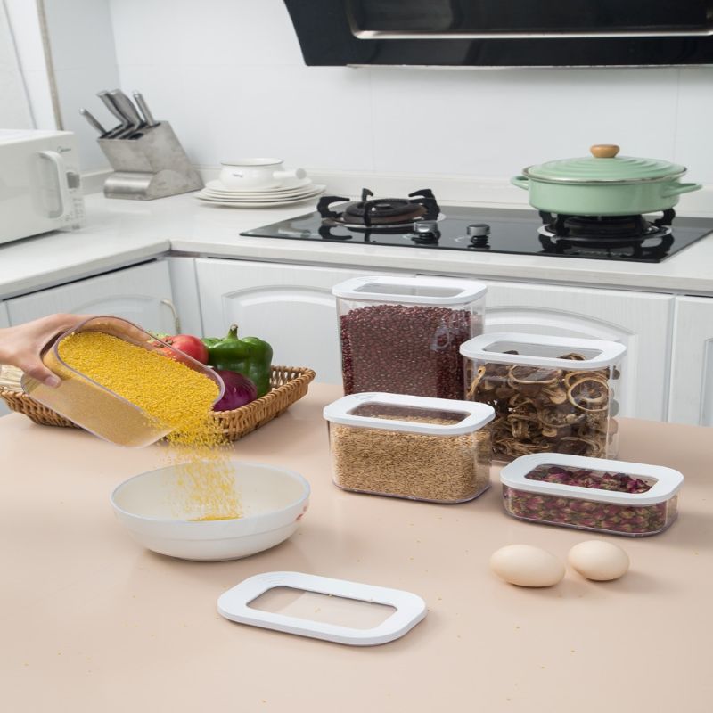 270新款五谷杂粮咖啡储物罐 塑料食品密封罐加厚加硬收纳罐装1000ML