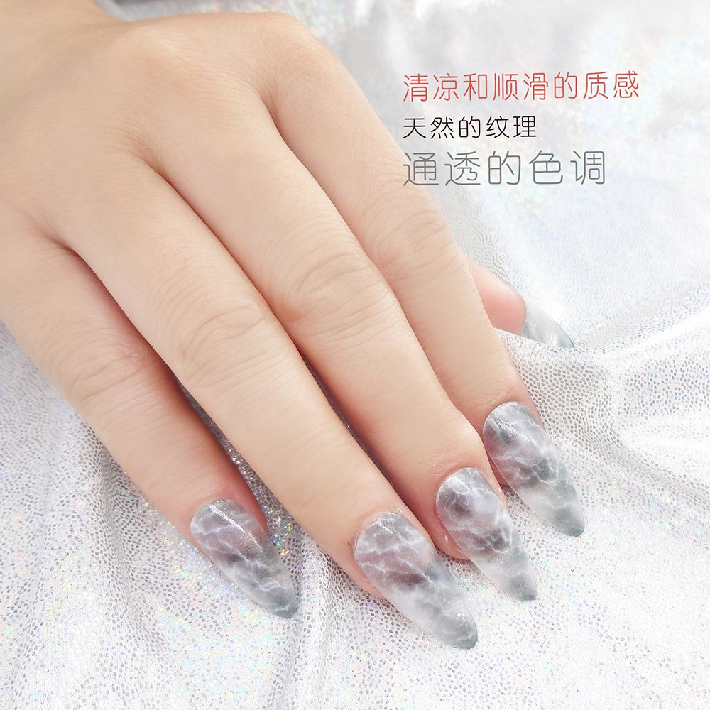 24-piece wearable nail art with European and American marble patterns and summer style, custom-made new style, factory direct sales Application Scenario