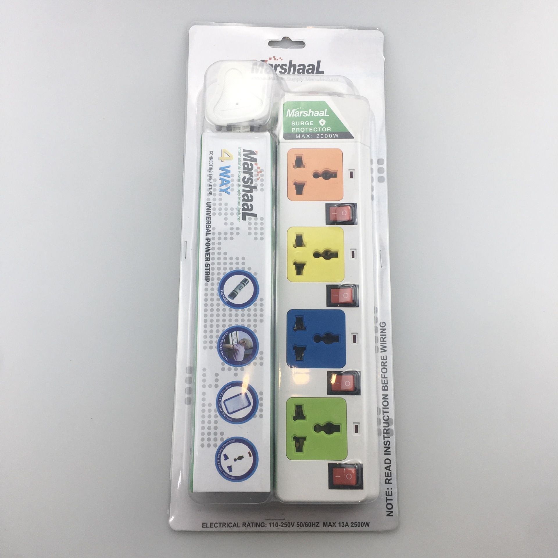 Power strip with cable, power board, British standard USB socket, British standard socket, British European standard socket with tape