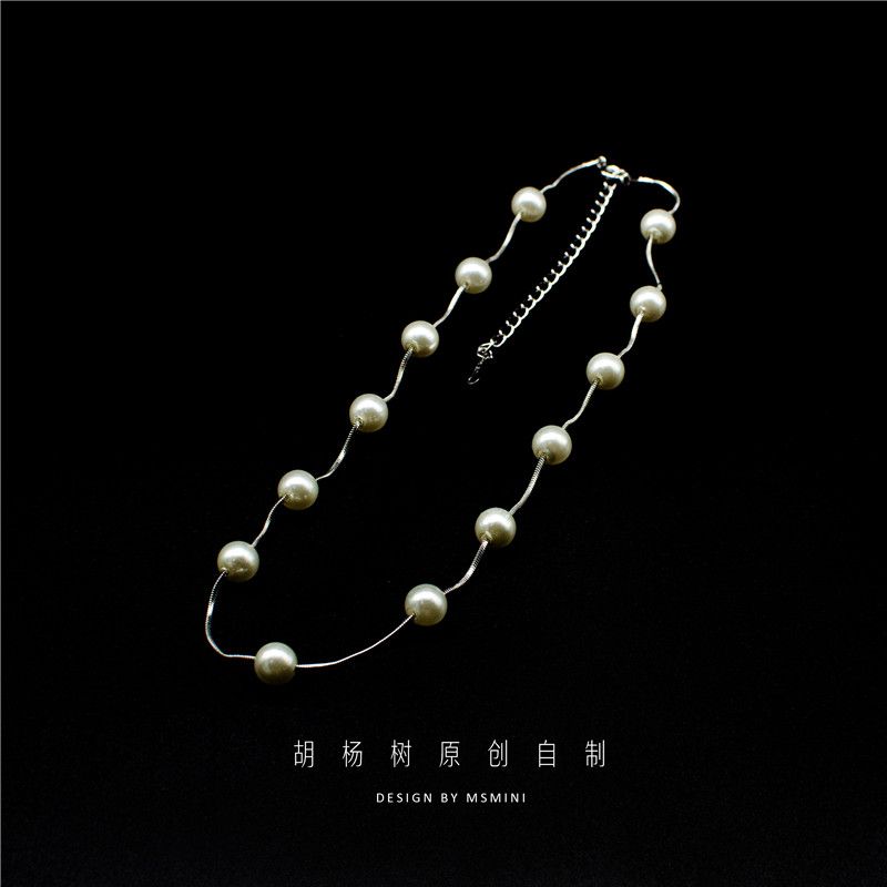 项链女/珍珠项链/贝壳细节图