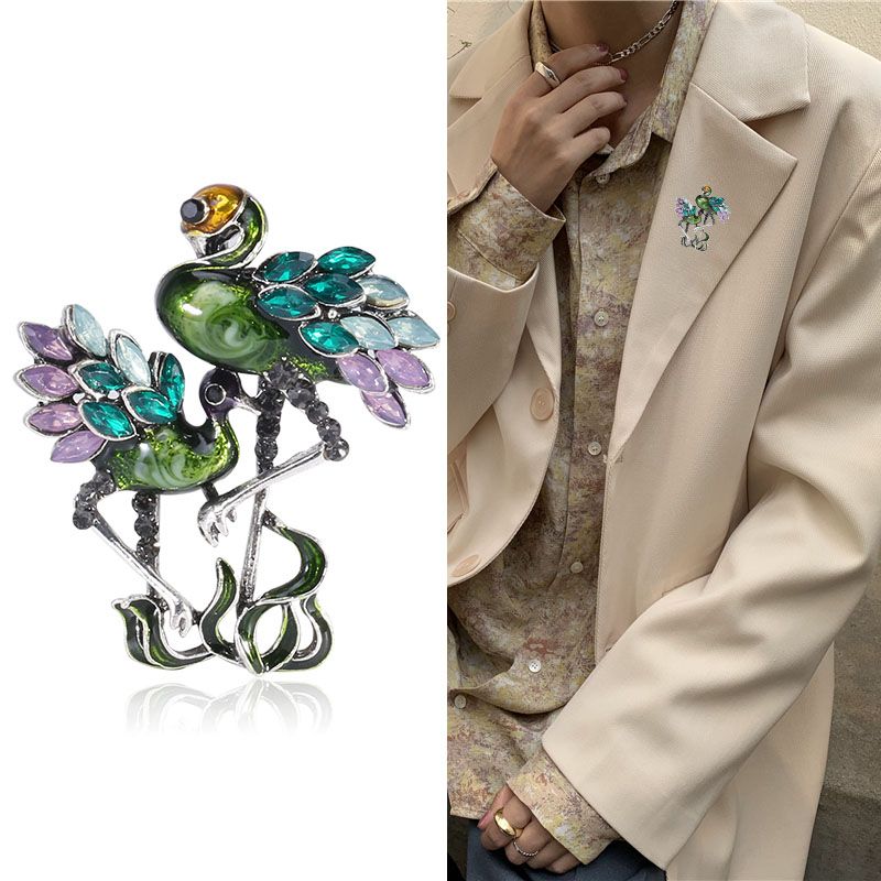 Foreign trade fire temper bird temperament all wear accessories brooch corsage