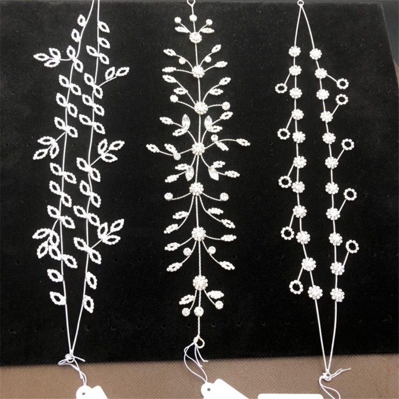 Headwear Hair comb comb female South Korea zircon hairpin wedding dress headwear Specification drawing