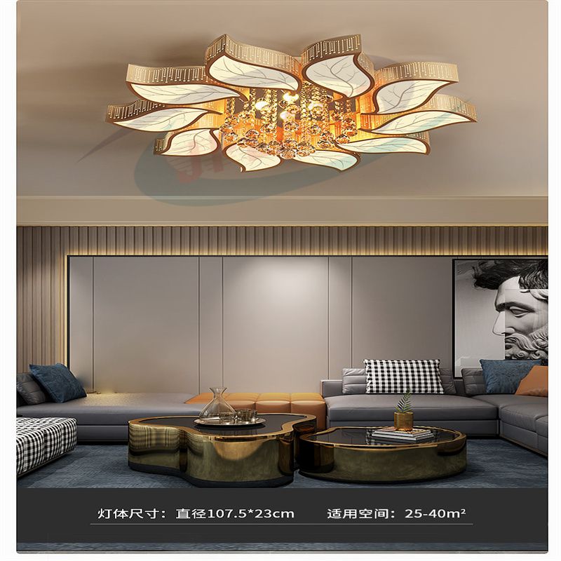 Lighting Living Room Tmall Genie Main Dining Room Crystal Chandelier Lighting Bedroom Ceiling Living Room Lamp Combination Whole House Package Specification drawing