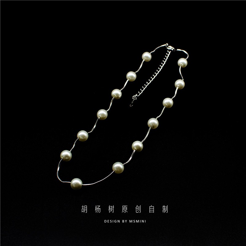 天然贝壳珠项链手链两用银气质轻奢网红高级复古详情图3