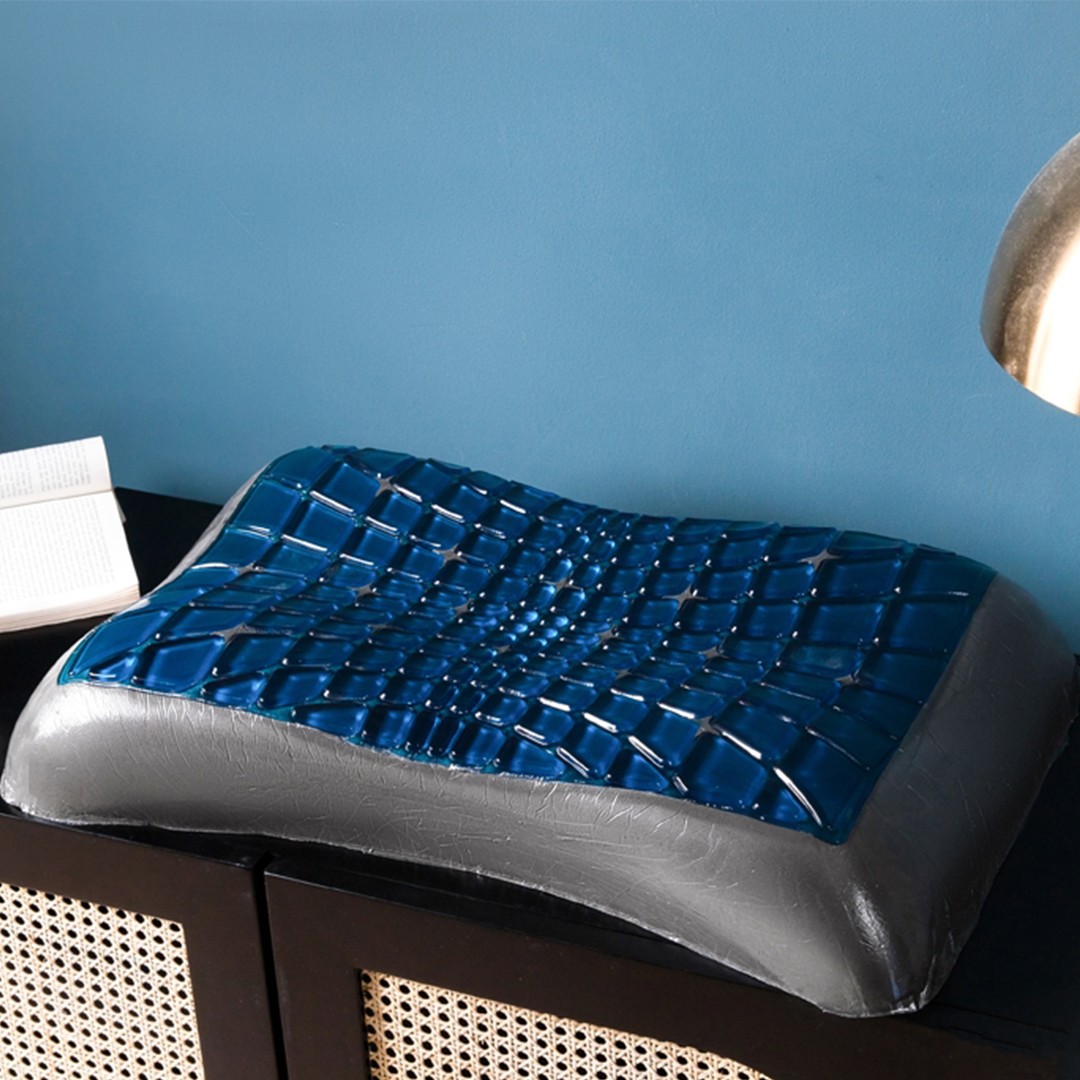 酒店家居床上用品记忆3D凉感黑竹炭凝胶如意功能枕详情图3