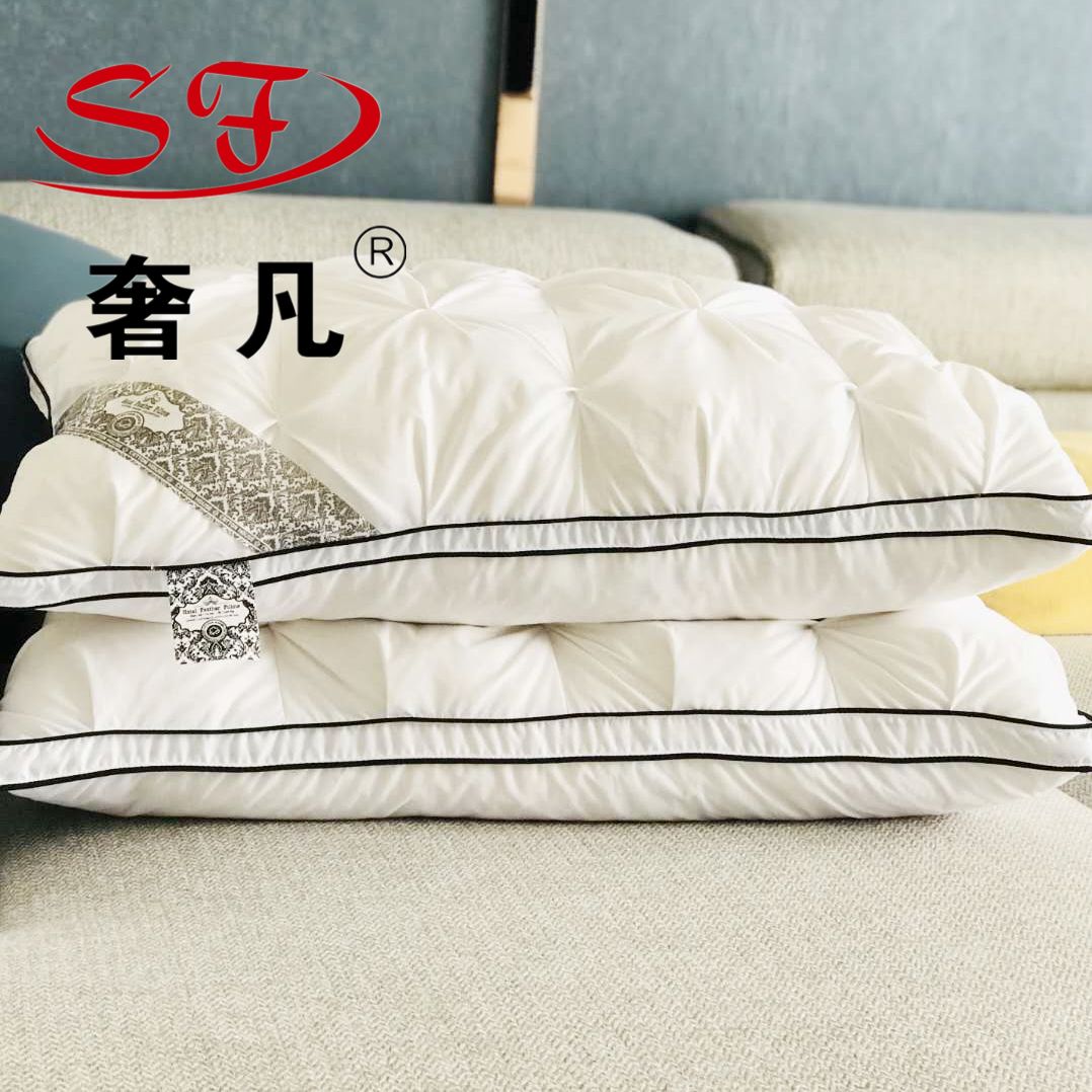 New all-cotton fiber twisted three-dimensional pillow core, down pillow core, duck slice and duck down three-dimensional pillow core, exclusively for foreign trade details Picture