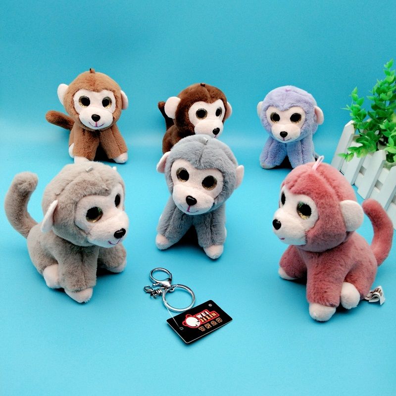 New creative monkey keychain doll cute monkey plush pendant web red envelope bag hanging decoration grab machine doll thumbnail