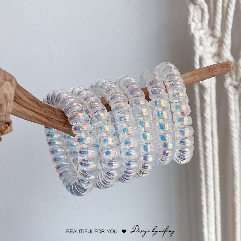 Mermaid Seki phone cord scrunchie ~ women's hair rope INS leather cover hair accessories Korean Internet celebrity tied hair rope Application Scenario