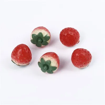 Resin Strawberry Strawberry Jewelry Earrings Strawberry Accessories Resin Artificial Strawberry Silver Gold Hanging Ring Strawberry