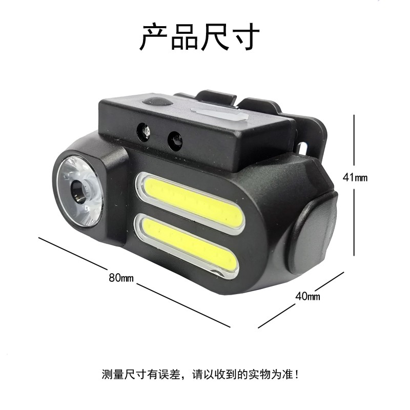 NF-611G wave sensor headlamp, USB charging headlamp, COB outdoor head-mounted flashlight, 18650 lighting emergency light detail image 7