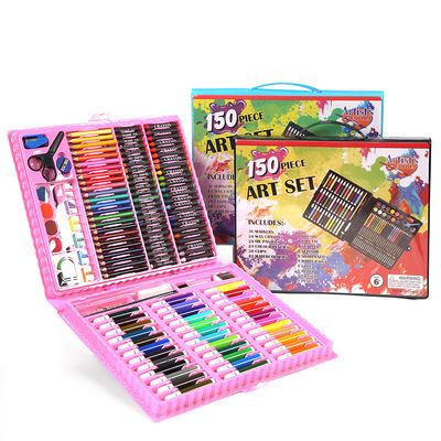 画笔150件套/水彩笔/彩笔/儿童画笔/水彩笔套装白底实物图
