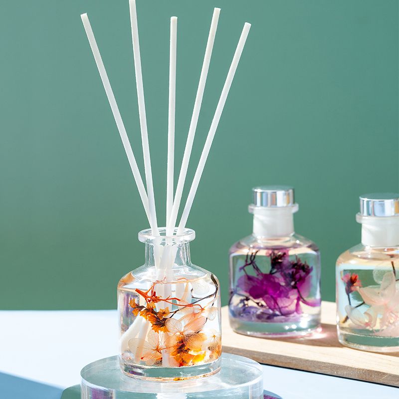 Flameless aromatherapy essential oil fragrance for home, office, toilet, bathroom, bedroom, dried flowers, rattan strips Specification image