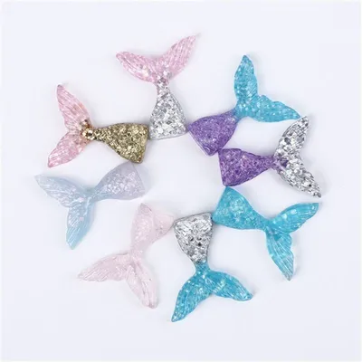 Resin Fishtail Mermaid Tail Accessories Fishtail Pendant Gradient Fishtail
