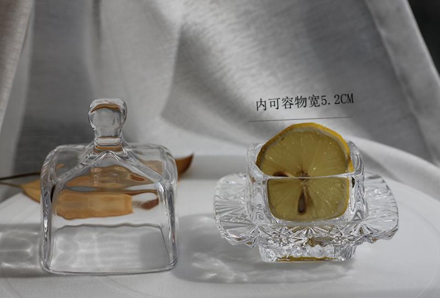 Lead-free transparent glass storage box, butter box, dust cover, gift DIY box, chocolate box detail image 4
