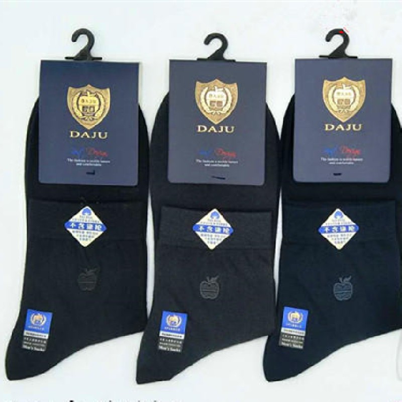 大桔经典款男士精梳棉春夏刺绣耐磨透气中筒中腰商务袜1169详情图1