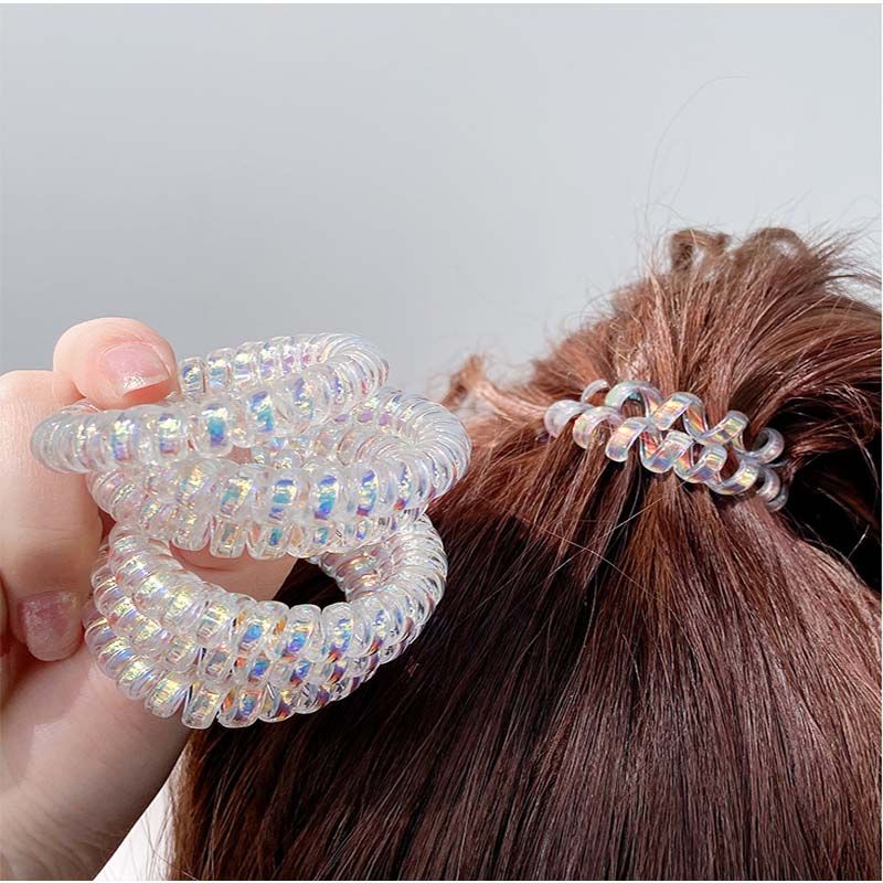 Mermaid Seki phone cord scrunchie ~ women's hair rope INS leather cover hair accessories Korean Internet celebrity tied hair rope Item Picture