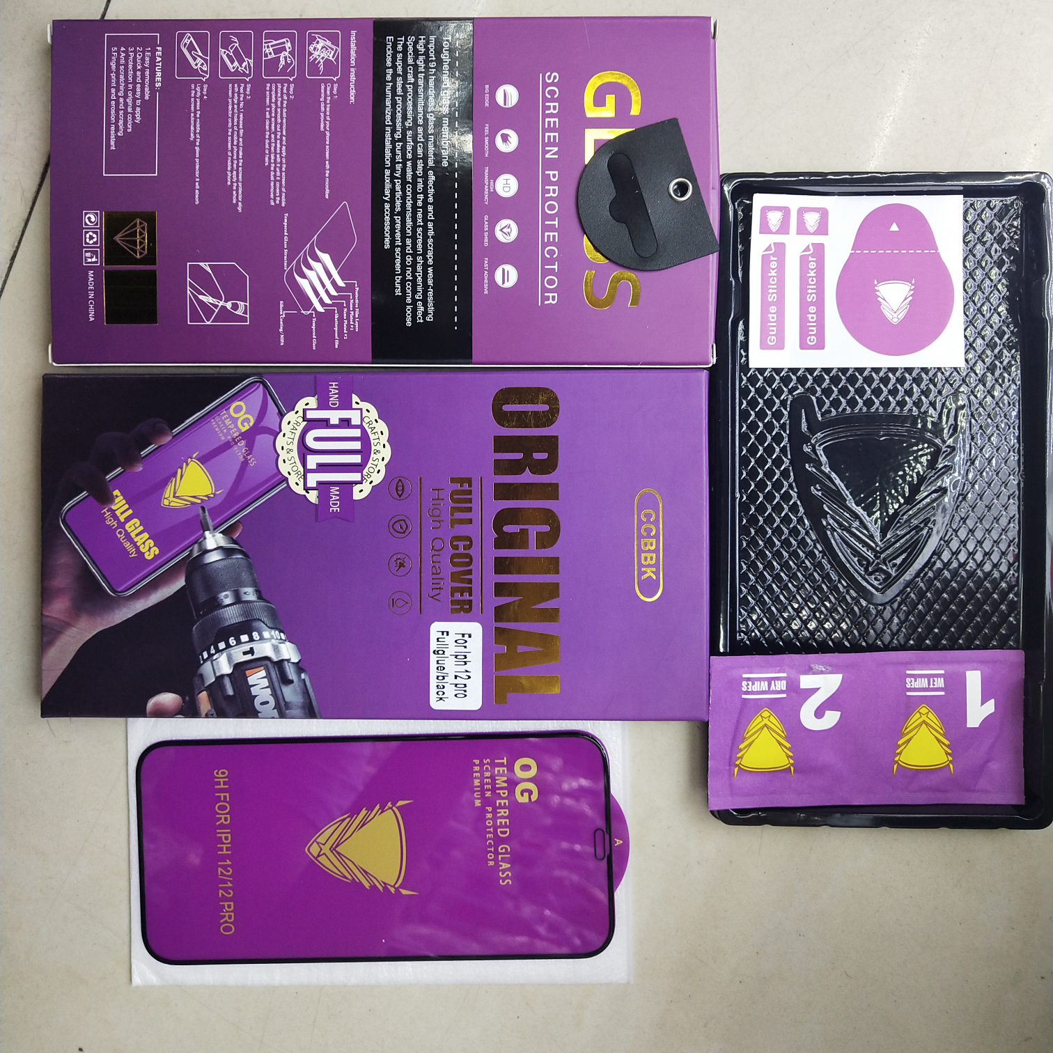 Golden nail OG big arc tempered film