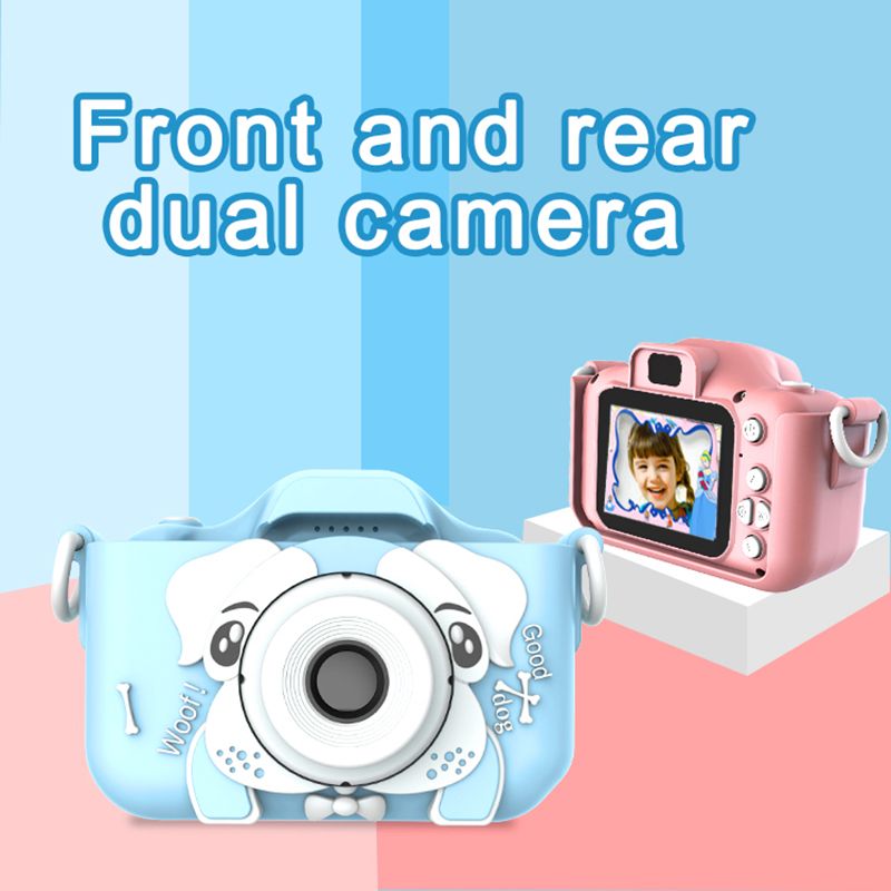 Q9 children's camera front and rear double photography 2000W pixel cartoon mini toys can take pictures camera gifts wholesale thumbnail