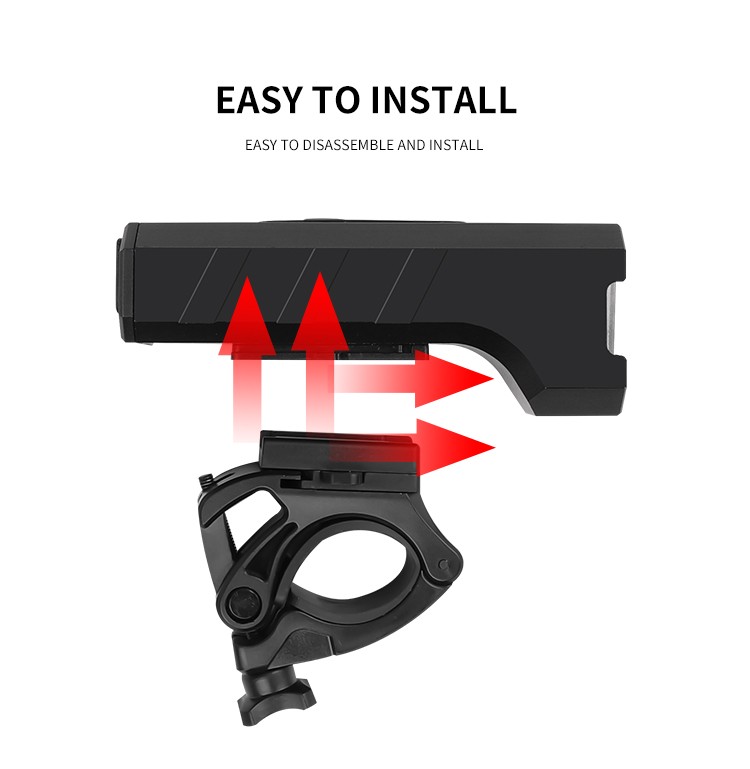 Z026 New 4T6 high-intensity bicycle headlight, USB charging, battery level display, bicycle light and riding light detail image 4