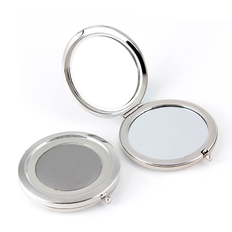 浅金仿金玫瑰金kc金70实心弹簧镜高档镜按钮镜按扣镜化妆镜胚详情图6