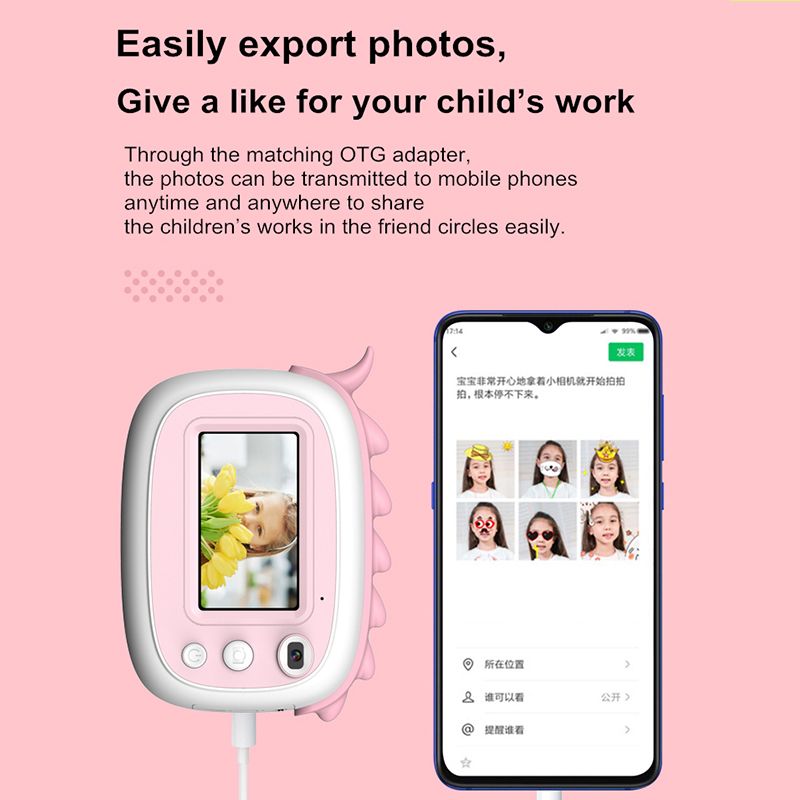 A6 digital small SLR touch camera Polaroid 2800W cartoon children's camera toys thumbnail