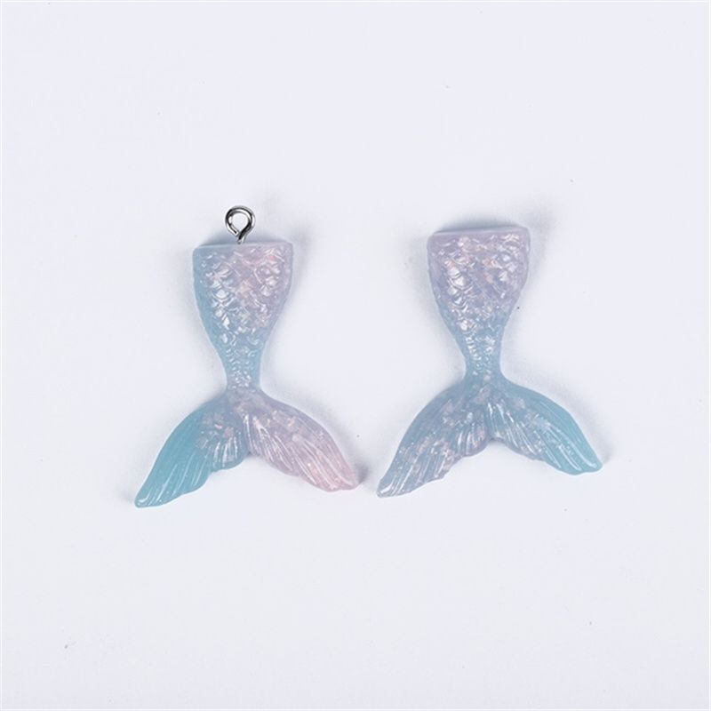 Resin Fishtail Mermaid Tail Accessories Fishtail Pendant Gradient Fishtail Specification drawing