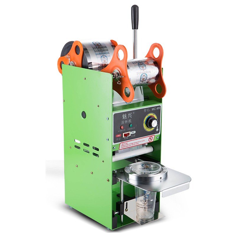 A commercial semi-automatic plastic cup sealing machine for soy milk and milk tea shops, specifically designed for 90 days detail image 2