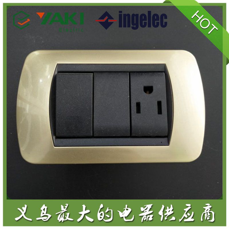 ingelec brand American standard wall switch with socket