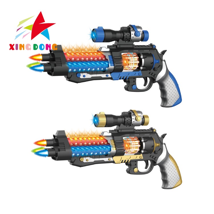Juguetes para niños tres juguetes de tubo de pintura pistola de juguete eléctrico con música acción de luz efecto de vibración detail image 4