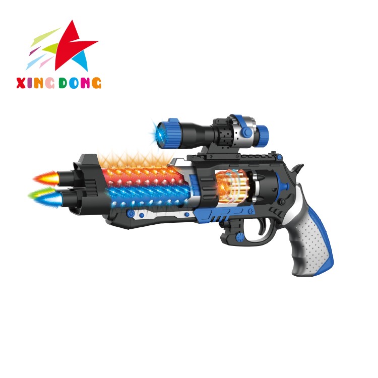 Juguetes para niños tres juguetes de tubo de pintura pistola de juguete eléctrico con música acción de luz efecto de vibración detail image 3