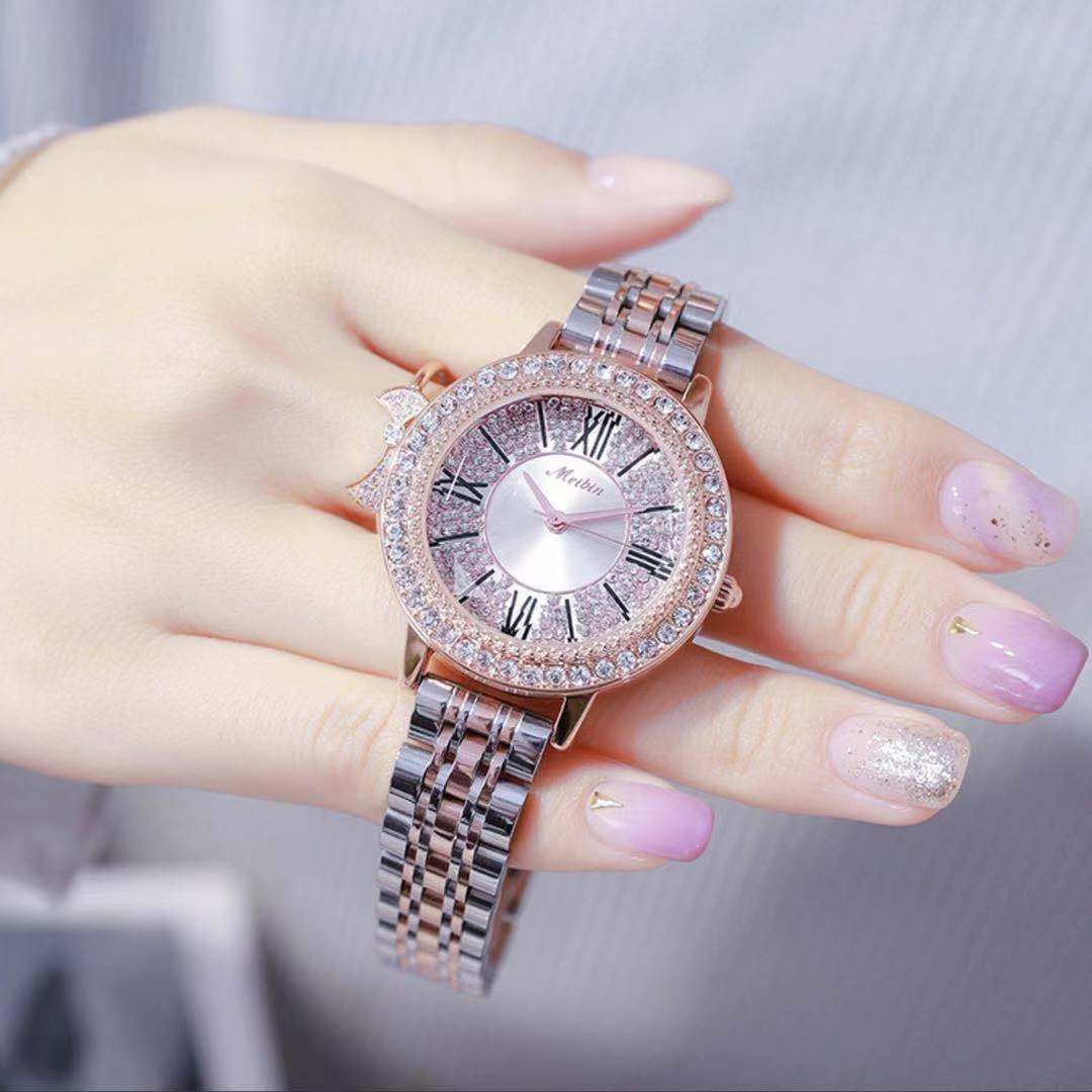 MEIBIN美宾新品手表直播热卖爆款镶钻石英女士腕表厂家直销图