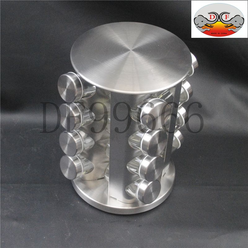 DF99666 Spice Jar Set 12-head Round rotating Spice rack Spice Box Rotating Spice Rack Set 16-head square rotating DF Trading House