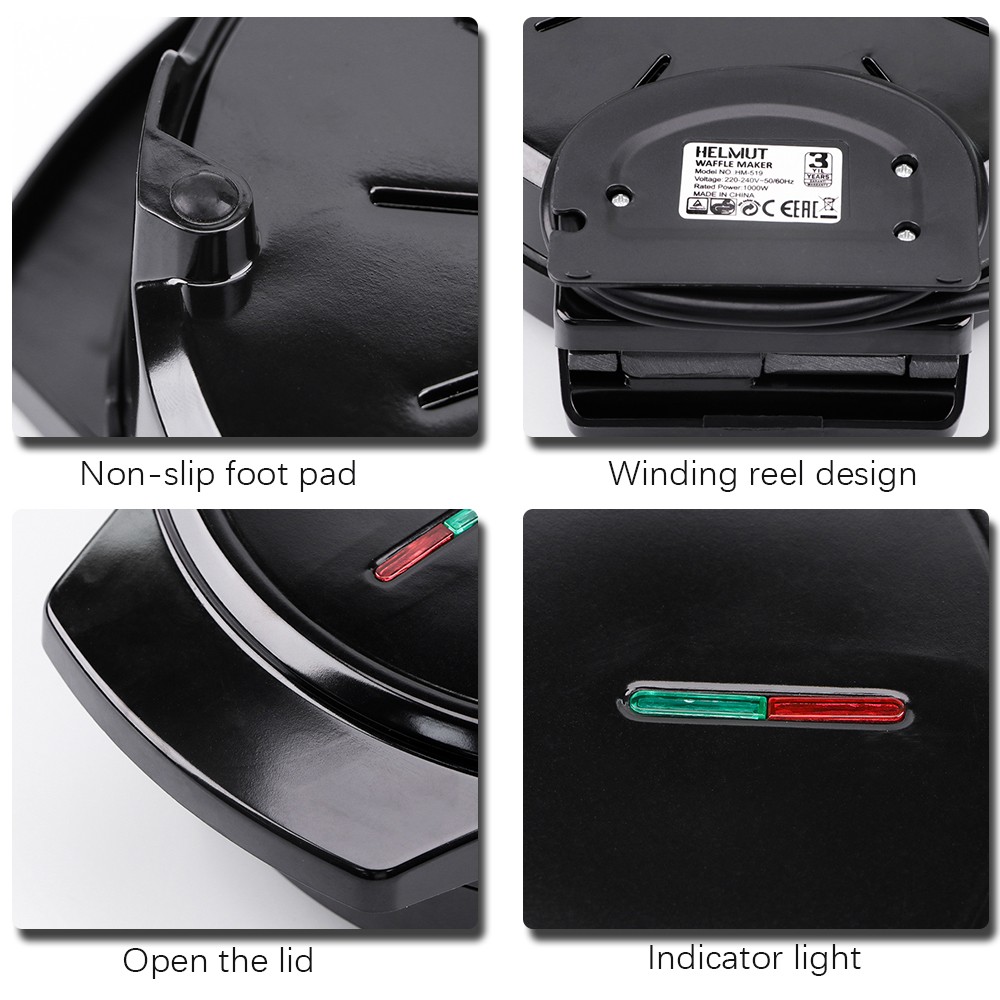 RAF European standard cross-border waffle machine, household double-sided sandwich and muffin light food machine, multi-functional breakfast machine detail image 6