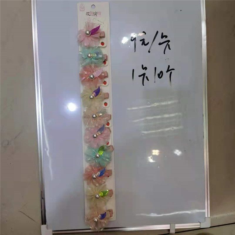 Flower Shadow Colorful, a popular online hit, girls' candy, multi-color pearl hair tie, hair clip and headwear Application Scenario