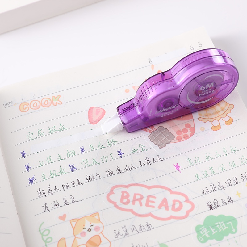 创意修正带可爱彩色办公外贸通学生办公改正带 涂改带批发26详情1