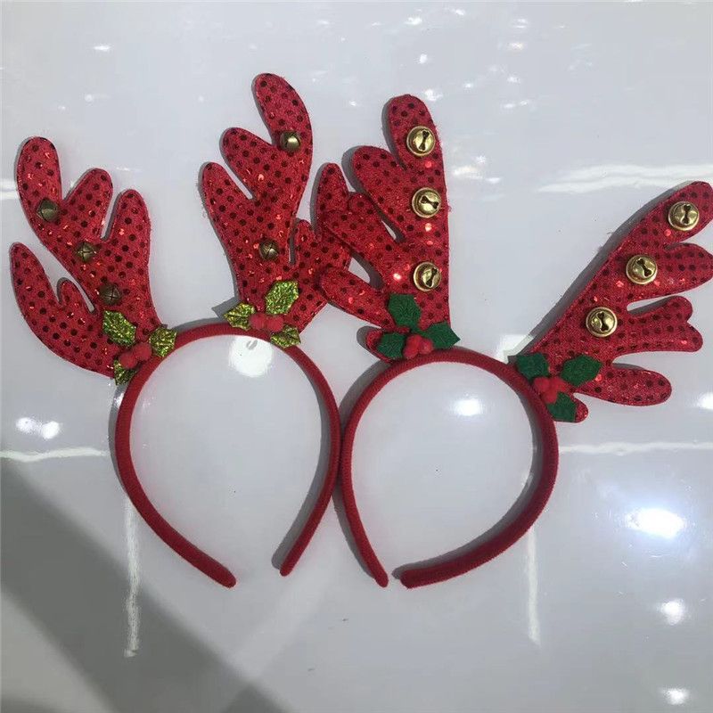 Christmas hair accessories, elk headbands, bells, children's dress-up hair bands