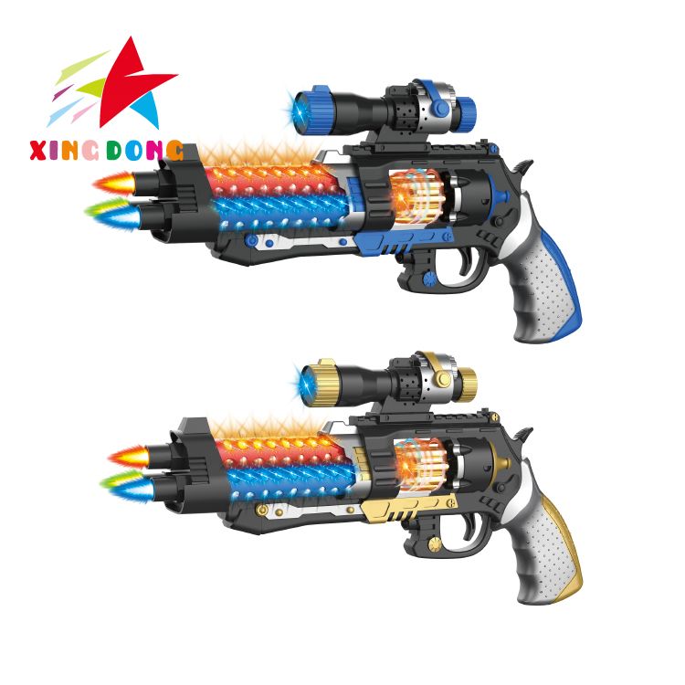Juguetes para niños tres juguetes de tubo de pintura pistola de juguete eléctrico con música acción de luz efecto de vibración