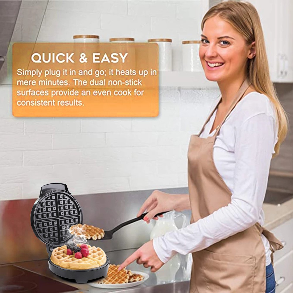 RAF European standard cross-border waffle machine, household double-sided sandwich and muffin light food machine, multi-functional breakfast machine detail image 3
