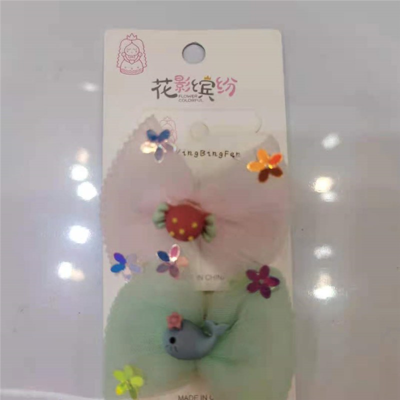 花影缤纷 网红爆款 糖果多色女童时尚发夹 发绳 卡通头饰详情图2